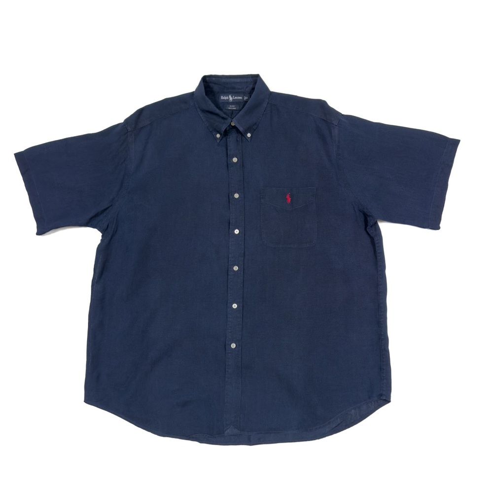 Ralph Lauren Shirt Men’s XL - 100% Linen Blake Casual Lightweight Blue